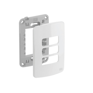 Placa e suporte 4x2" Branco com posição para 3 módulo Composé Weg 13295558
