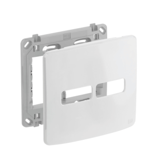 Placa e suporte 4x4" Branco para 2 módulos Composé Weg 13295560