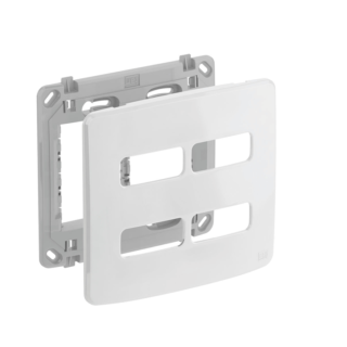 Placa e suporte 4x4" Branco para 4 módulos Composé Weg 13295562