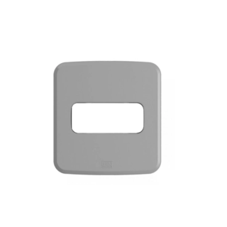 Placa de embutir Móveis e Pedras 60 mm 1 módulo Cinza Linha Composé Weg 14982983