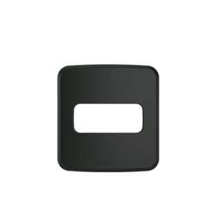 Placa de embutir Móveis e Pedras 60 mm 1 módulo Preto Linha Composé Weg 13668705