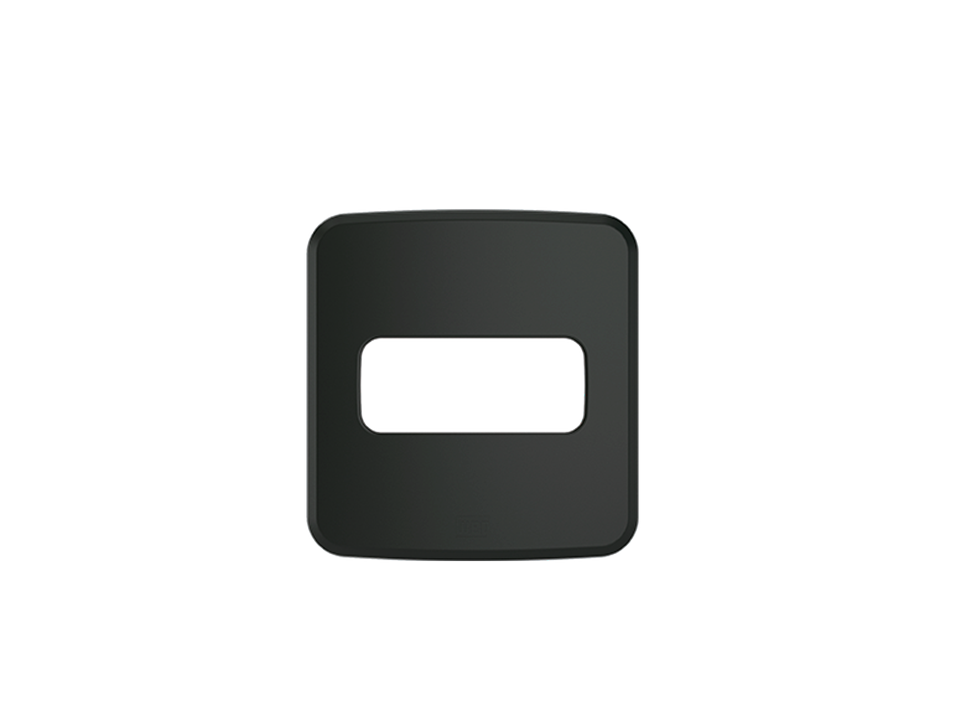 Placa de embutir Móveis e Pedras 60 mm 1 módulo Preto Linha Composé Weg 13668705