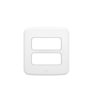 Placa de embutir Móveis e Pedras 2 módulos Branco Linha Composé Weg 14947682