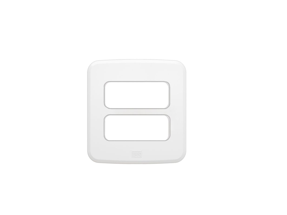 Placa de embutir Móveis e Pedras 2 módulos Branco Linha Composé Weg 14947682