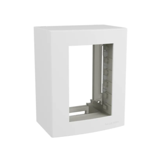 Caixa Sobrepor com Tampa + suporte 3 postos Branco Linha Sleek Margirius PA18646