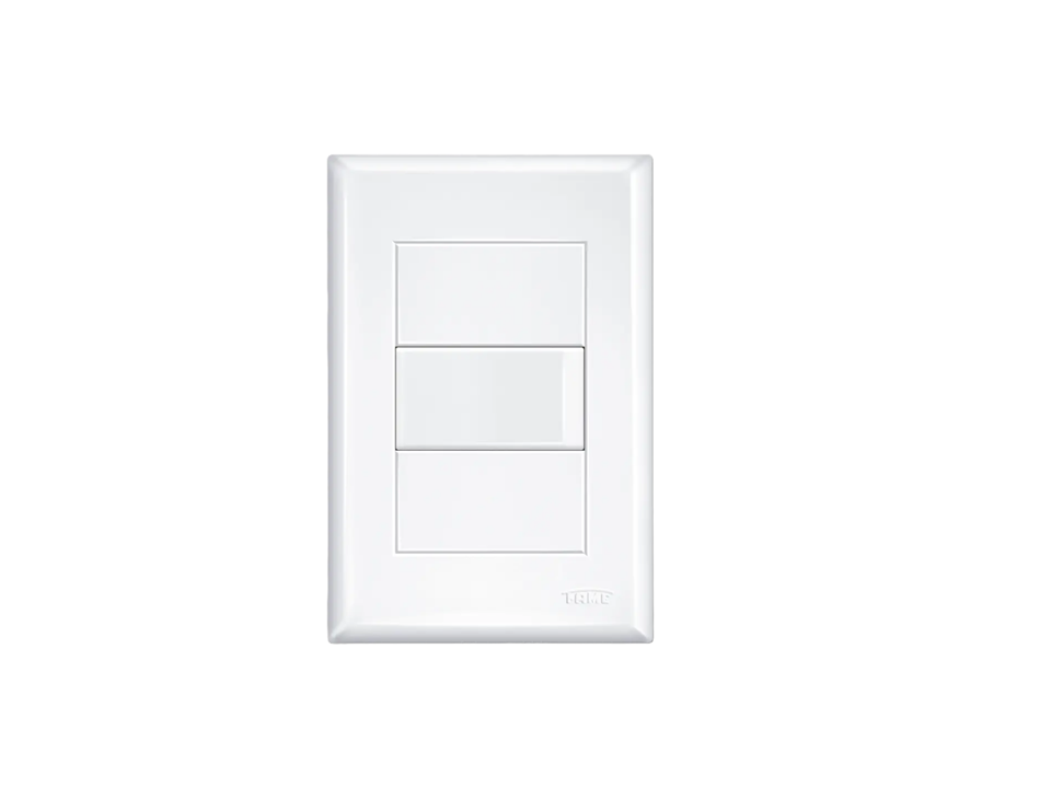 Sup. + Placa com 1 Interruptor Simples Branco Linha Evidence Fame 2896