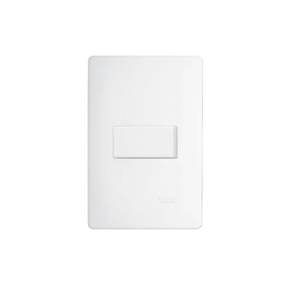 Placa e Suporte com Interruptor Simples Horizontal Branco Linha Habitat Fame 2092