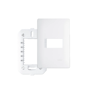 Placa 4" x 2" com Suporte - 1 Módulo Horizontal Branco Linha Habitat Fame 3633