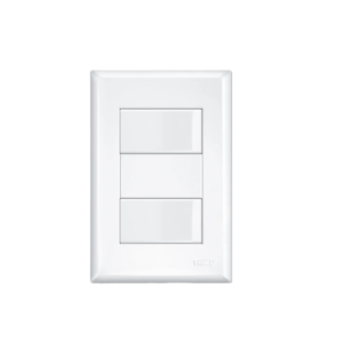 Sup. + Placa com 2 Interruptores Simples Branco Linha Evidence Fame 2904