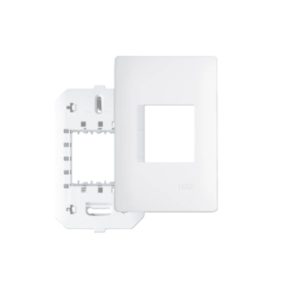 Placa 4" x 2" com Suporte - 2 Módulos Verticais Branco Linha Habitat Fame 3635