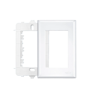 Placa 4" x 2" com Suporte para 3 Módulos Horizontais Evidence Fame 2887
