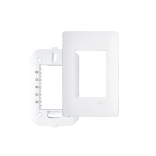 Placa 4" x 2" com Suporte - 3 Módulos Verticais Branco Linha Habitat Fame 3637