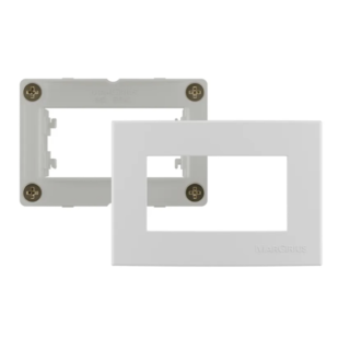 Placa + Suporte 65 x 45mm Móveis Branco Linha Sleek Margirius PA015787