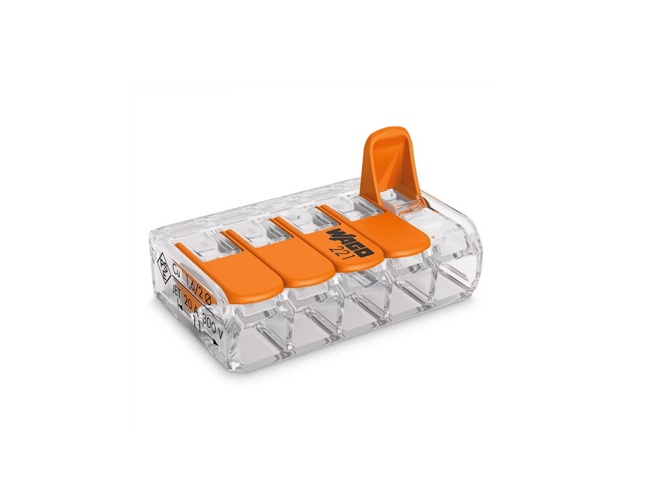 Conector Emenda Wago 5 vias 221-615